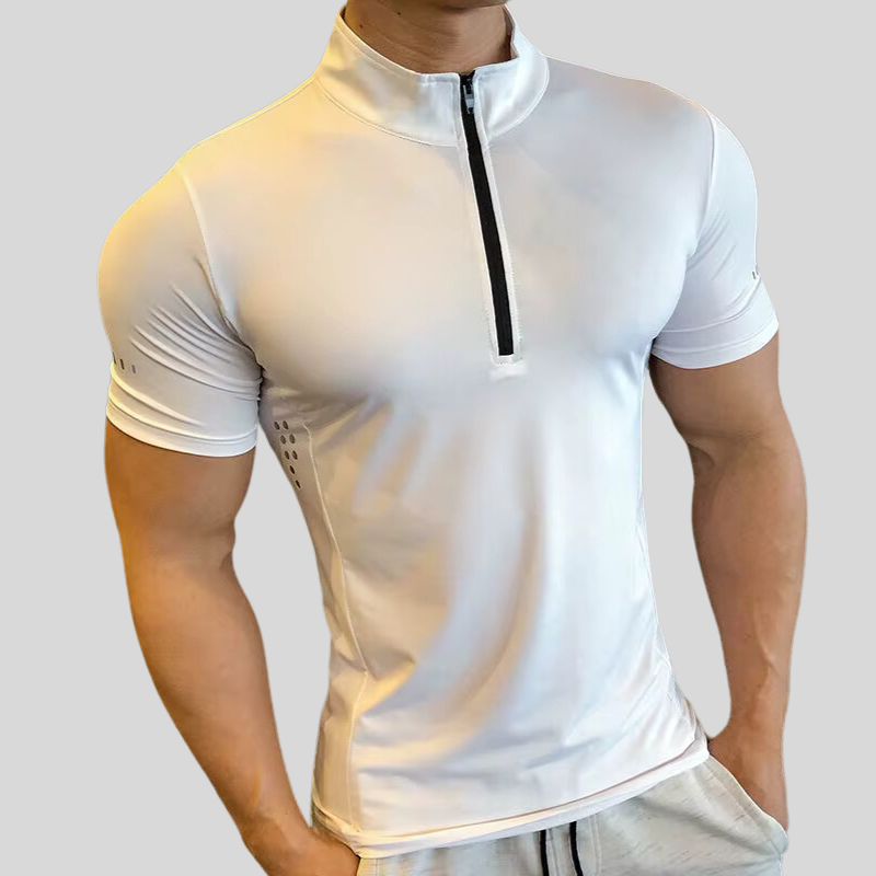 Camiseta Polo Esportiva - Gola Zíper Flexível