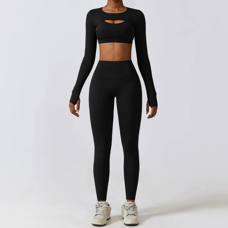 Conjunto Fitness Elegance - Manga Removível