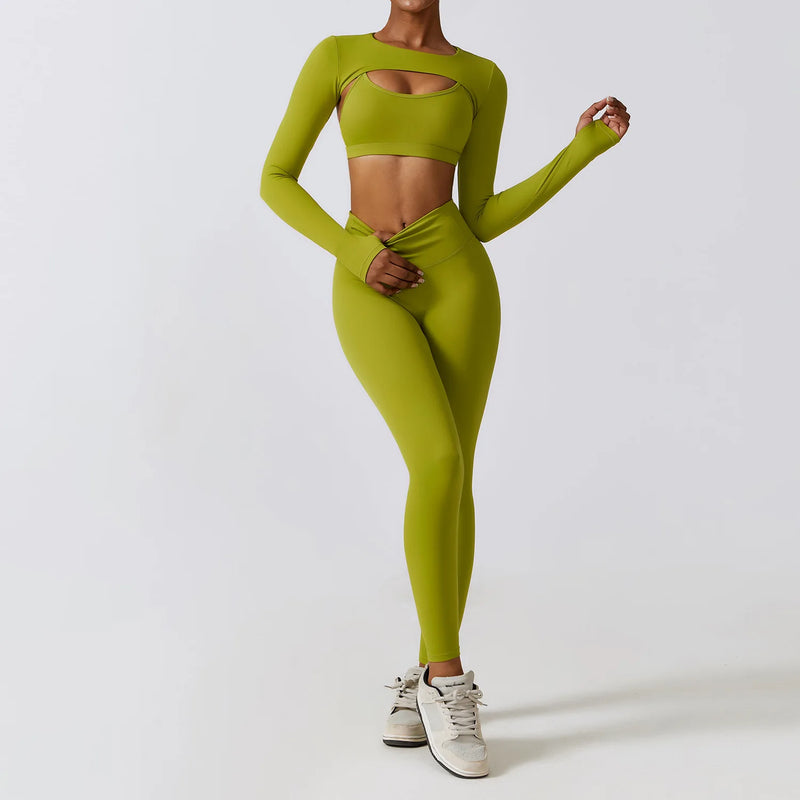 Conjunto Fitness Elegance - Manga Removível