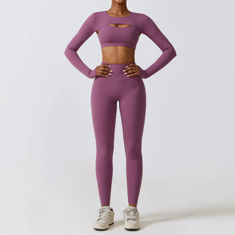 Conjunto Fitness Elegance - Manga Removível