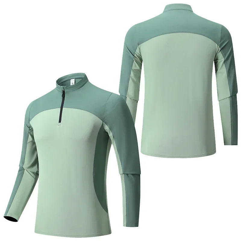 Camisa de Compressão Jersey Jogging - Polo Zíper