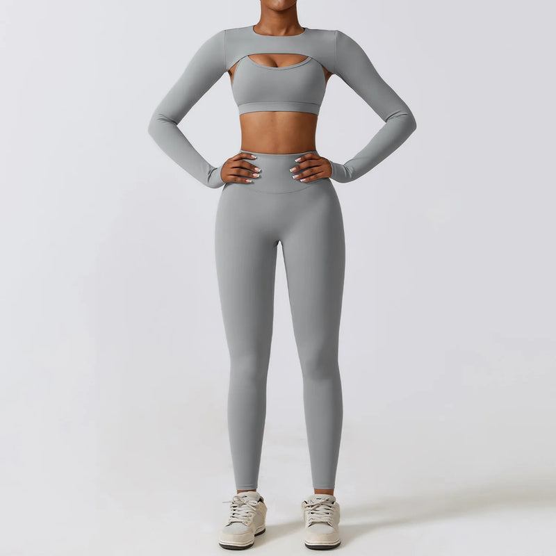Conjunto Fitness Elegance - Manga Removível