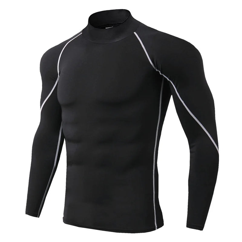 Camisa Esportiva de Compressão - Gola Média