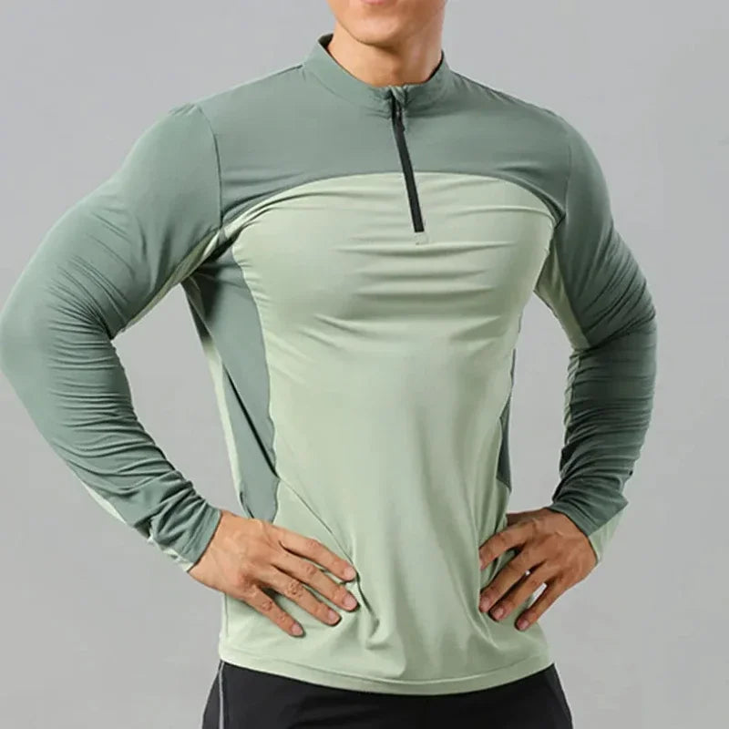 Camisa de Compressão Jersey Jogging - Polo Zíper