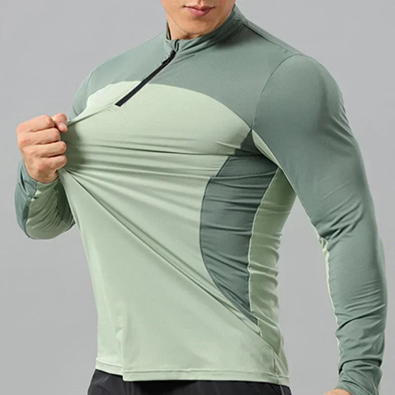 Camisa de Compressão Jersey Jogging - Polo Zíper