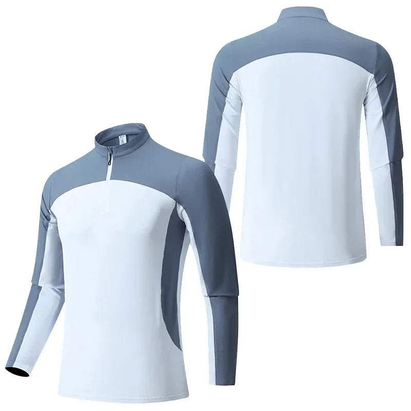 Camisa de Compressão Jersey Jogging - Polo Zíper