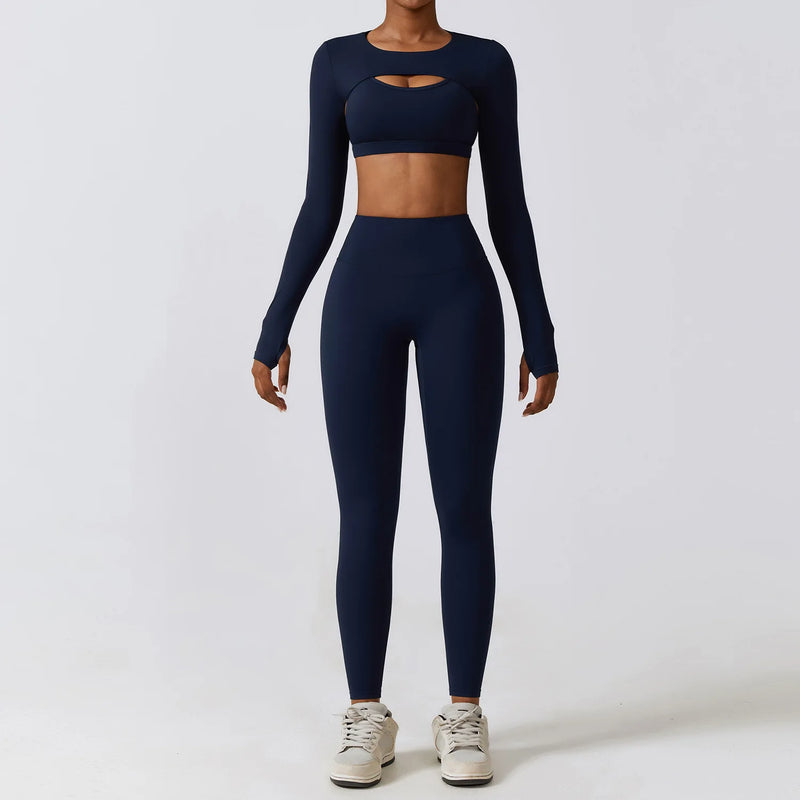 Conjunto Fitness Elegance - Manga Removível