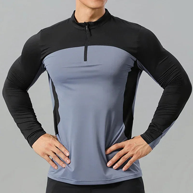 Camisa de Compressão Jersey Jogging - Polo Zíper